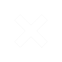a white x on a black background